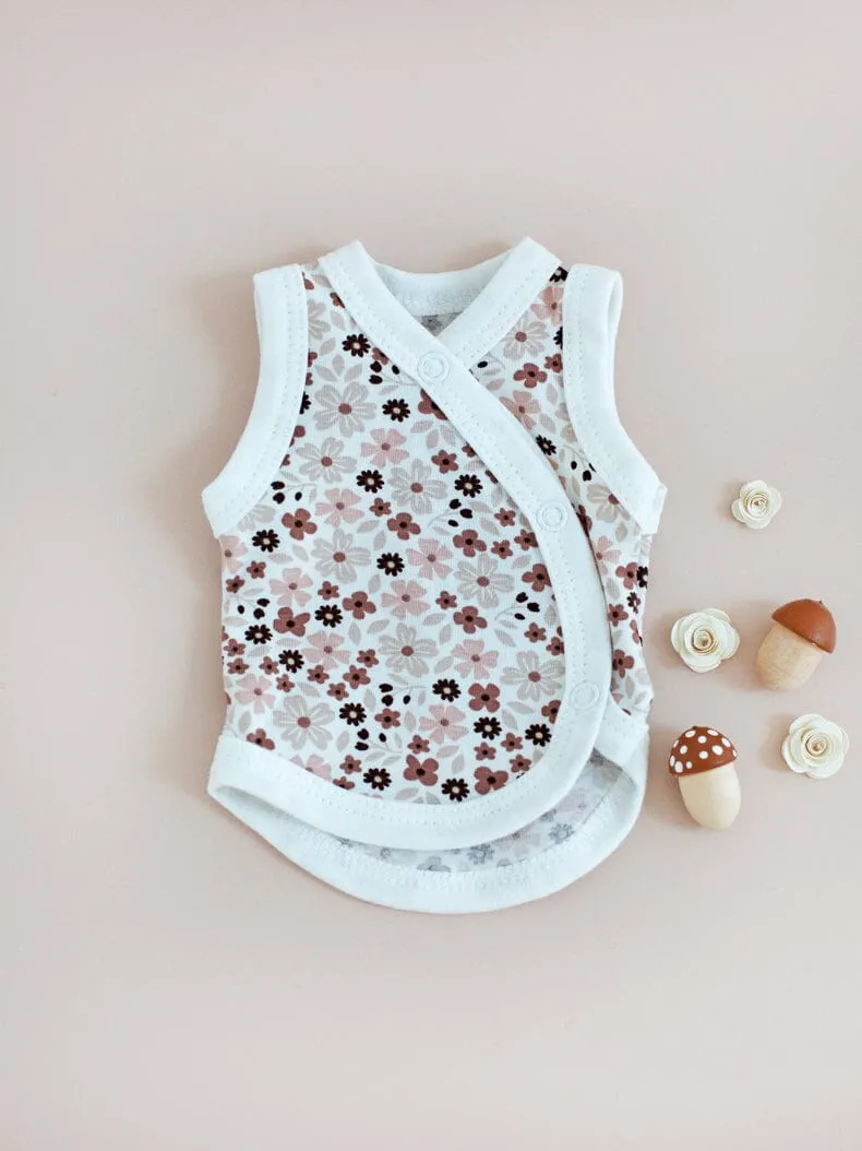Premature Baby Girl Vest, Ditsy Floral