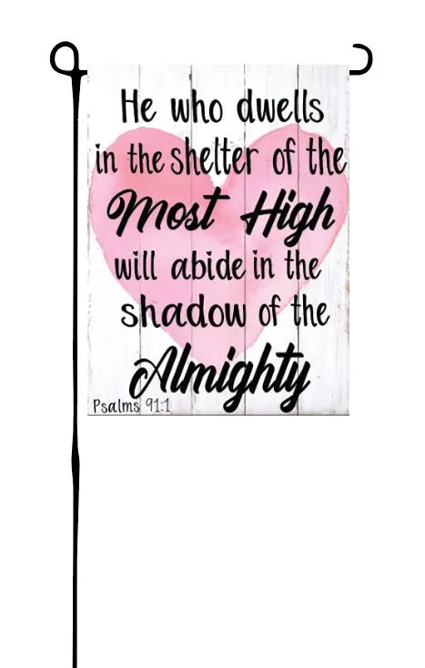 Psalms 91:1 Garden Flag