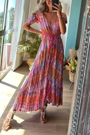 Purple Irregular Maxi Dress