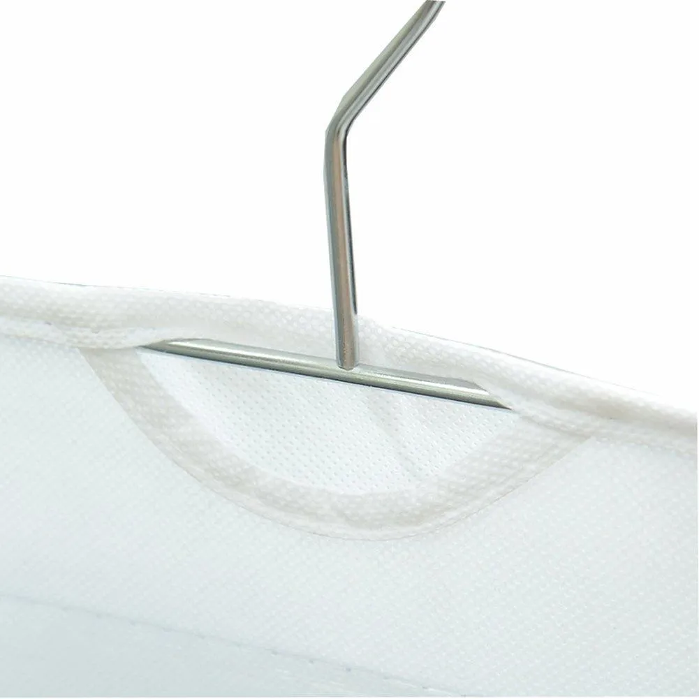 QEES 2 PCS Hanging Purse Handbag Organizer 6 Larger Pockets Clear Cloth Dust-Proof Storage Holder Bag Purse Door Organizer for Handbags, Caps, Accessories for Home Wardrobe Closet YFZ06 (White)