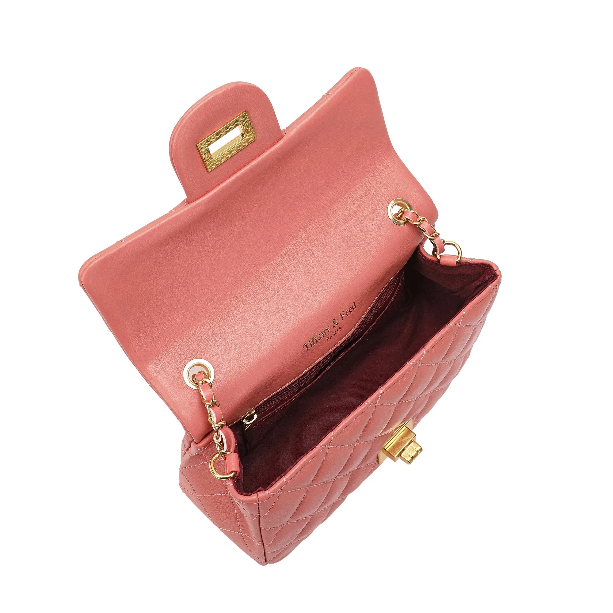Quilted Sheepskin Leather Crossbody Bag