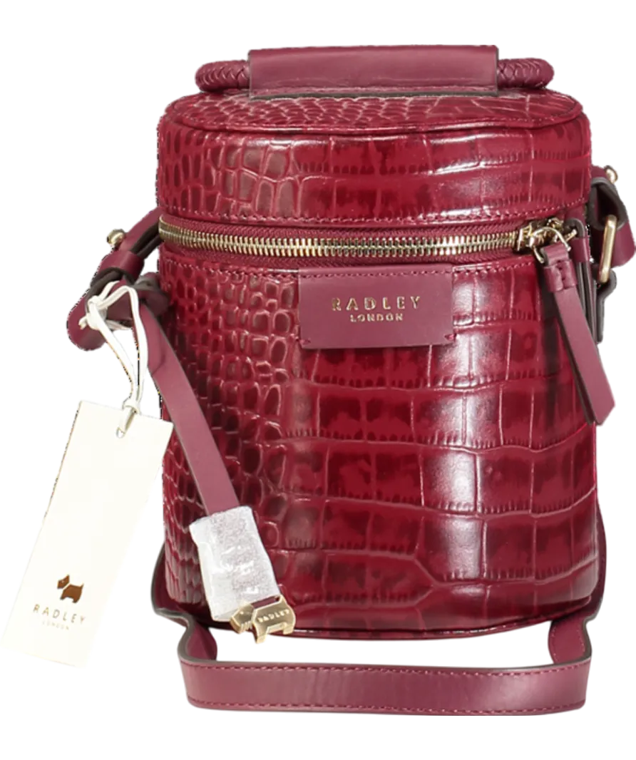 Radley London Red Croc Embossed Cylinder Bag