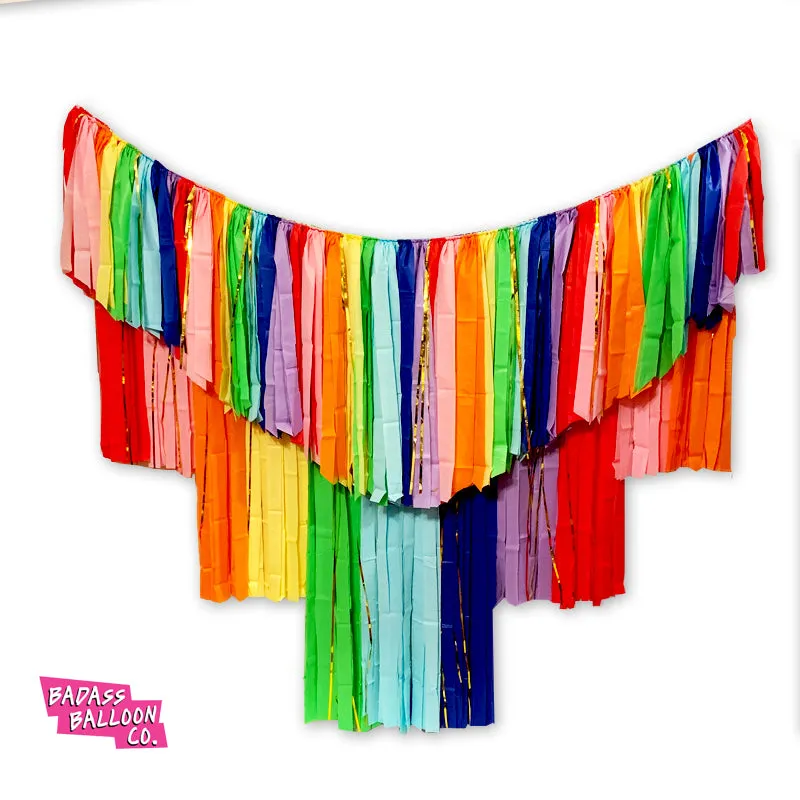 Rainbow Badass Hanging Fringe