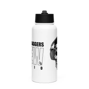 RBMS Audio Crew Stainless steel water bottle with a straw lid