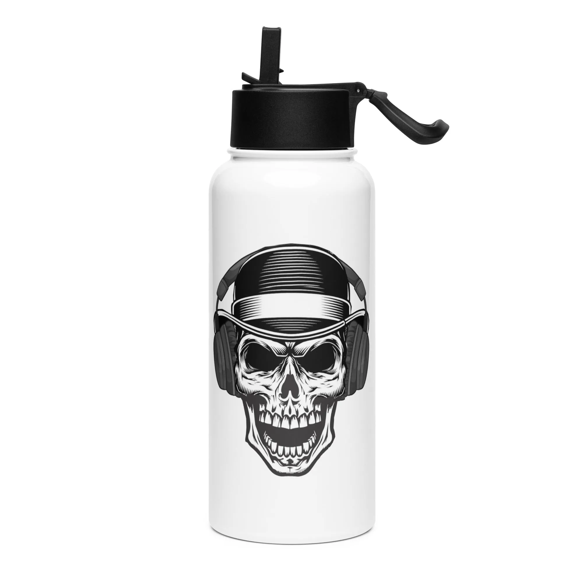 RBMS Audio Crew Stainless steel water bottle with a straw lid
