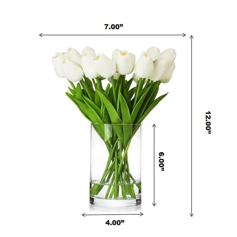 Real Touch Flower Tulips Centerpiece in Vase