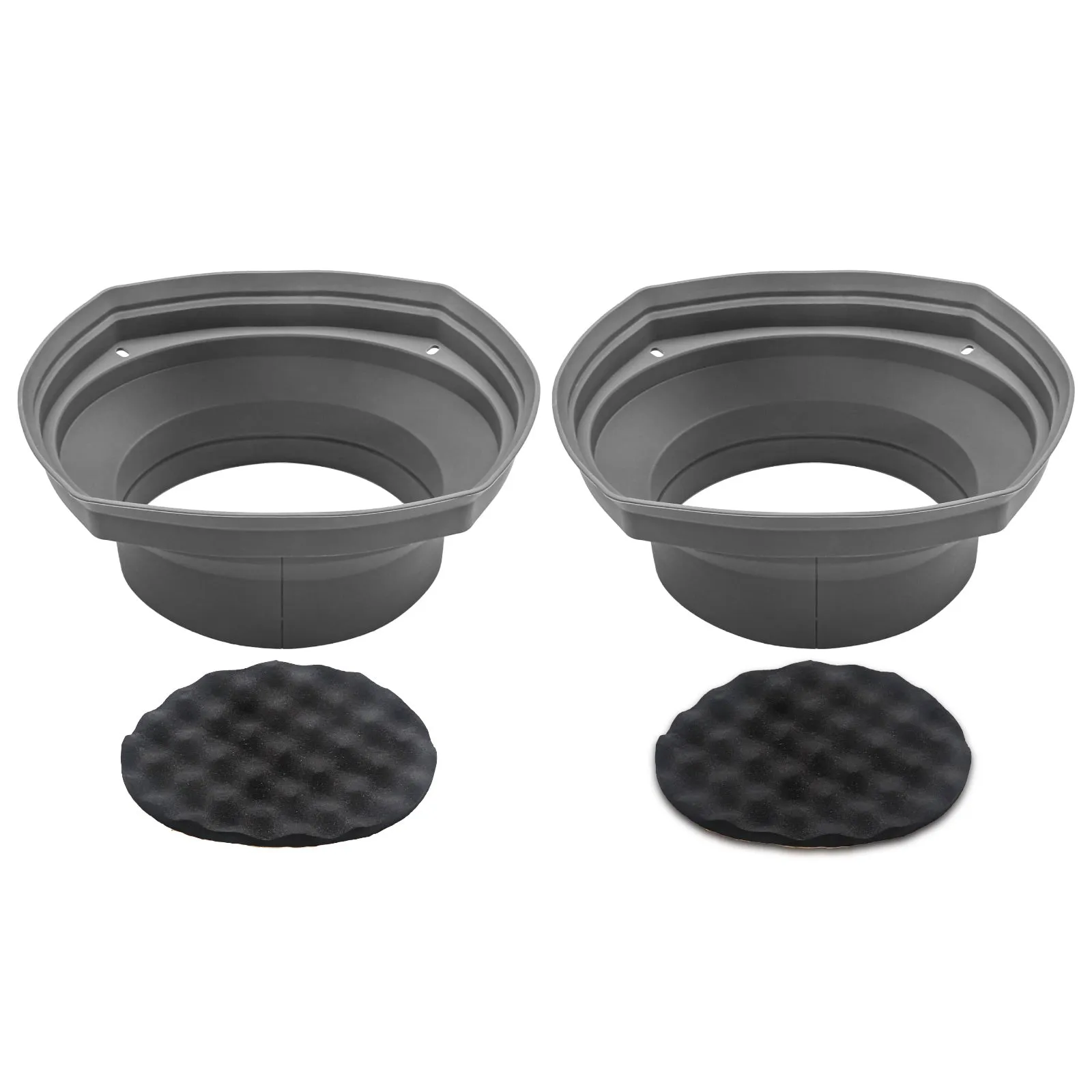 Recoil SPB69 6X9” Car Speaker Baffle Kits Foldable Silicone with Egg Crate Foam 2pcs