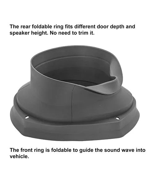 Recoil SPB69 6X9” Car Speaker Baffle Kits Foldable Silicone with Egg Crate Foam 2pcs