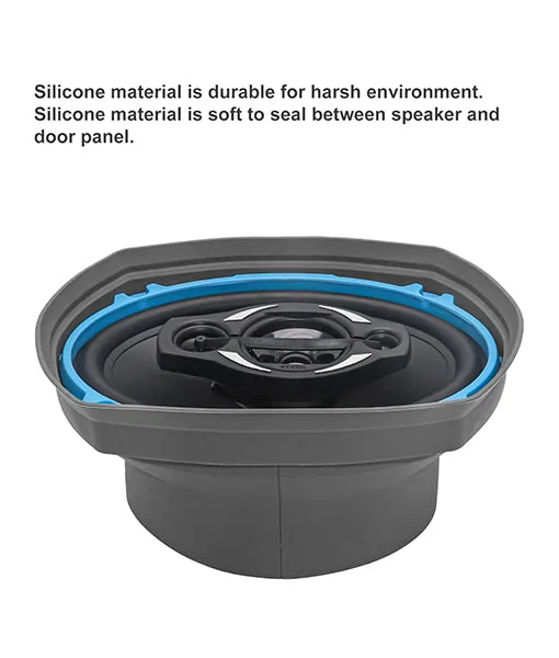 Recoil SPB69 6X9” Car Speaker Baffle Kits Foldable Silicone with Egg Crate Foam 2pcs
