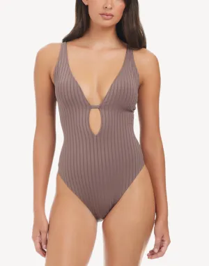 Refresh Rib Lace Back One Piece