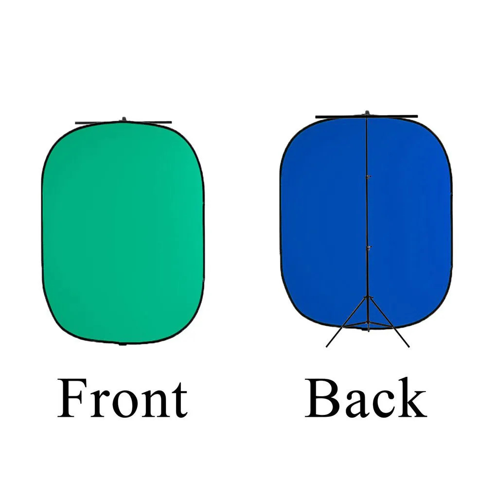 Reversible Chromakey Green And Blue Popup Backdrop 1.5m x 2.1m
