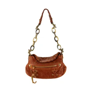 Roberto Cavalli Brown Mini Chain Bag