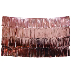 Rose Gold Fringe Tassel Banners 8 Feet x 14 in