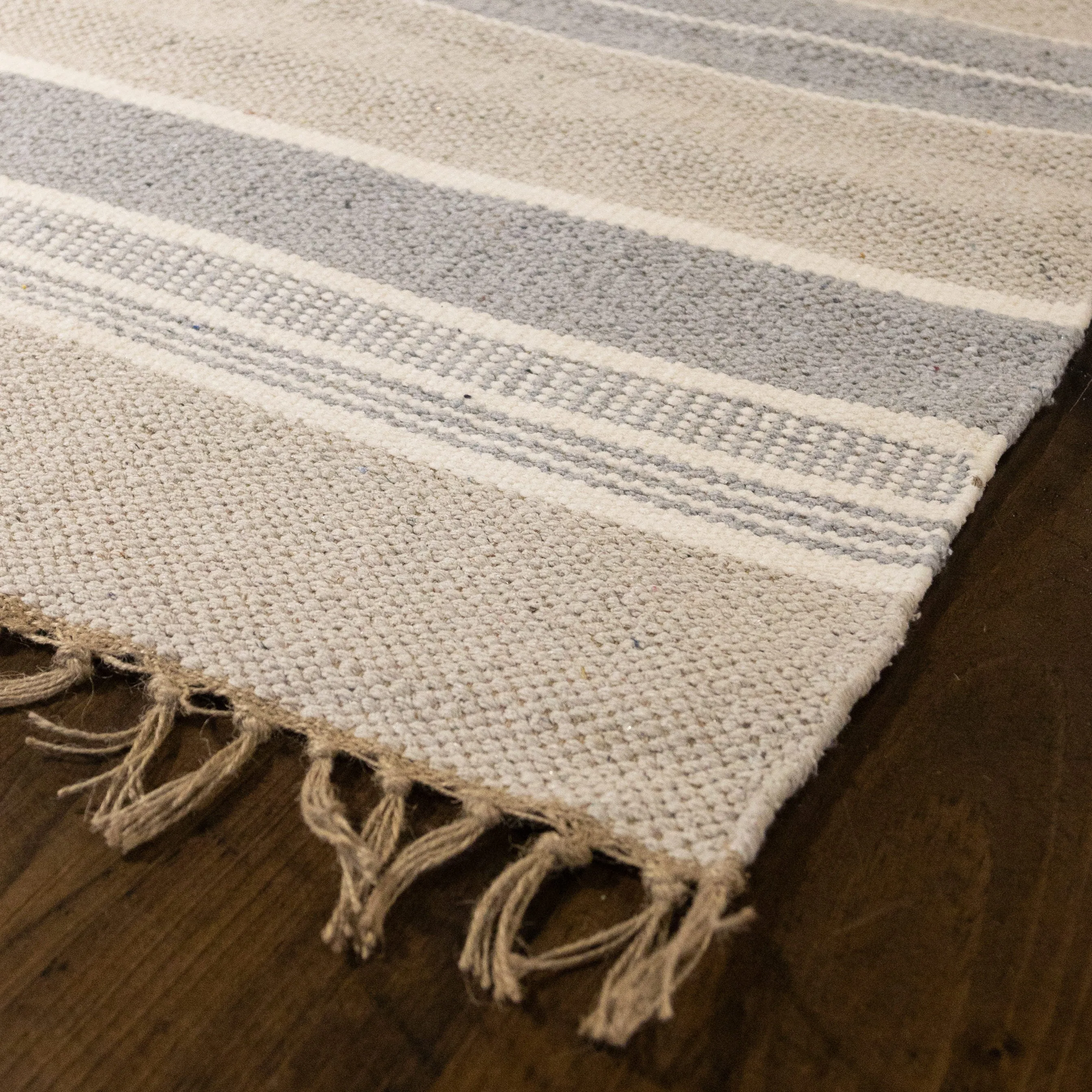 Rug Grey & Natural Stripes
