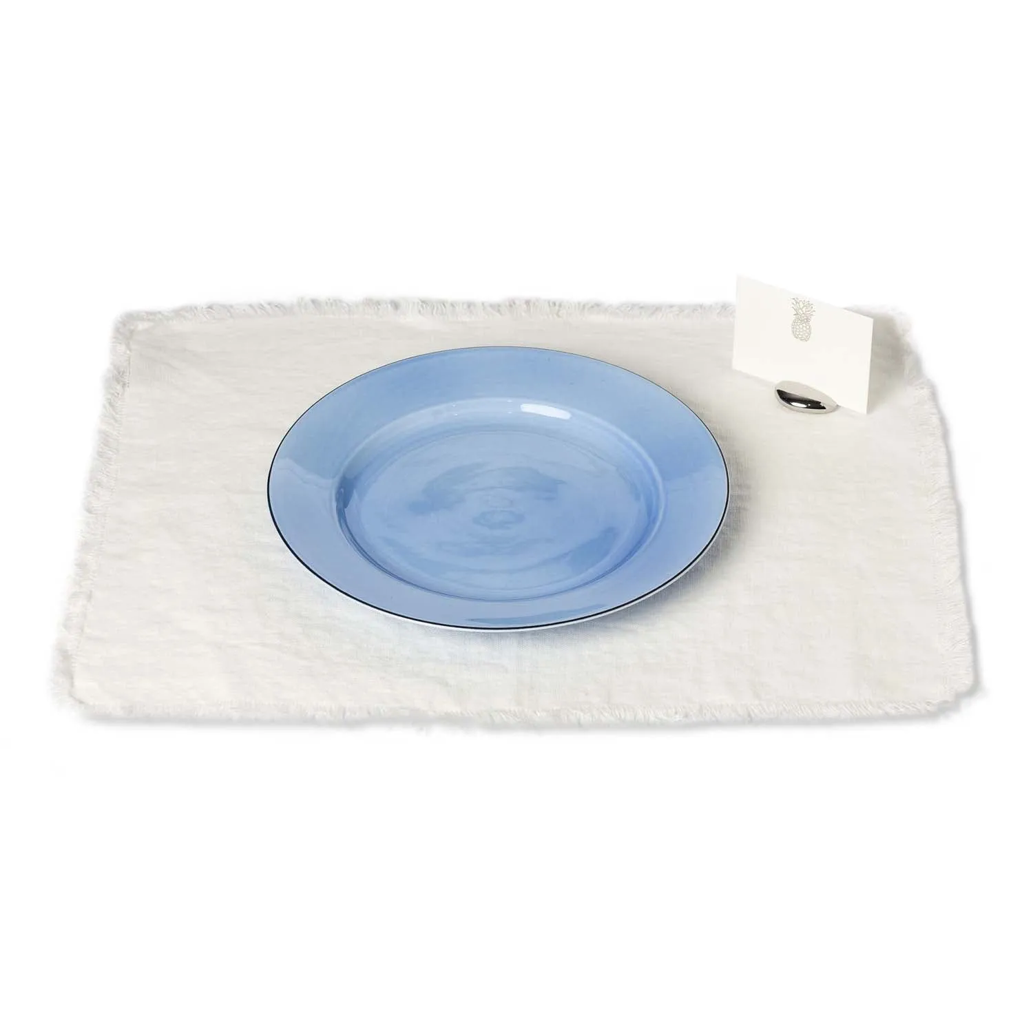 Rustic 100% Linen Placemat with Fringe