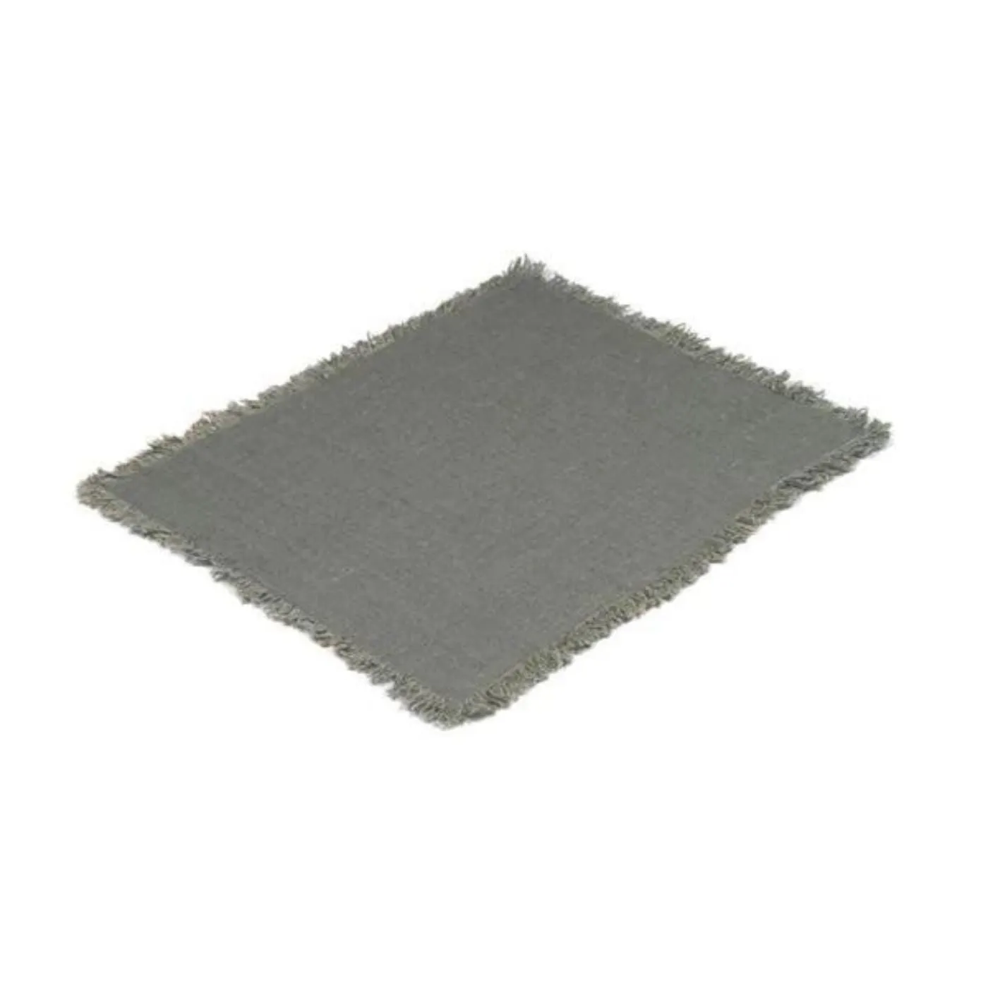 Rustic 100% Linen Placemat with Fringe