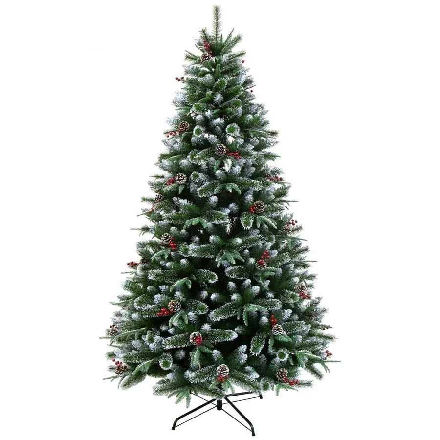 Árvore De Natal Artificial De PVC Decoração Frutas Vermelhas Árvore Para Casa e Festas Natalinas