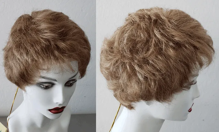 RX SPKS  100% Hand tied,Lite Weight,Fine Monofilamant & Lace Prosthetic Wig