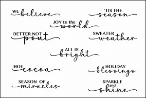 S0867 - Small Sign Script Sayings -10 sayings - 12" options