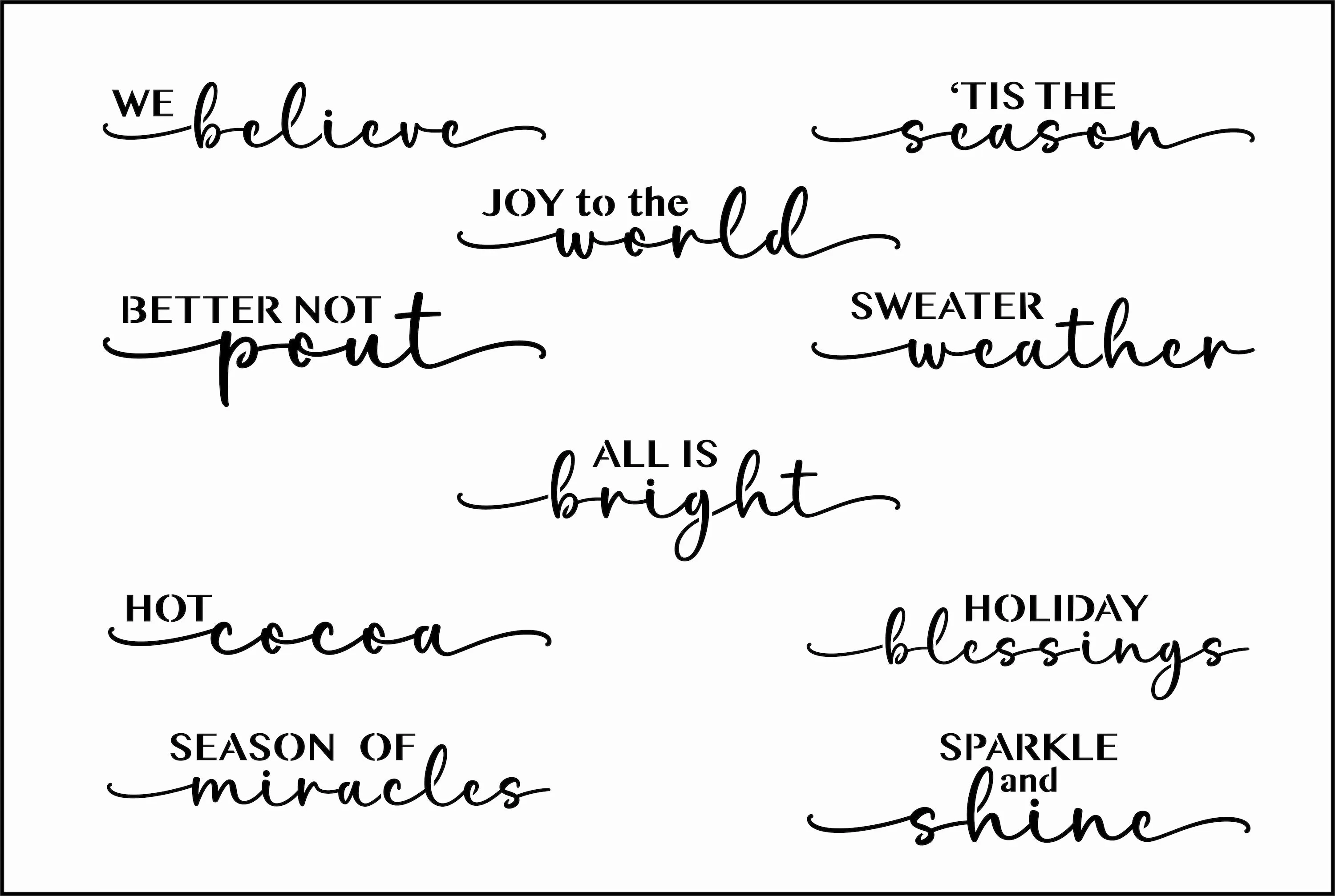 S0867 - Small Sign Script Sayings -10 sayings - 12" options