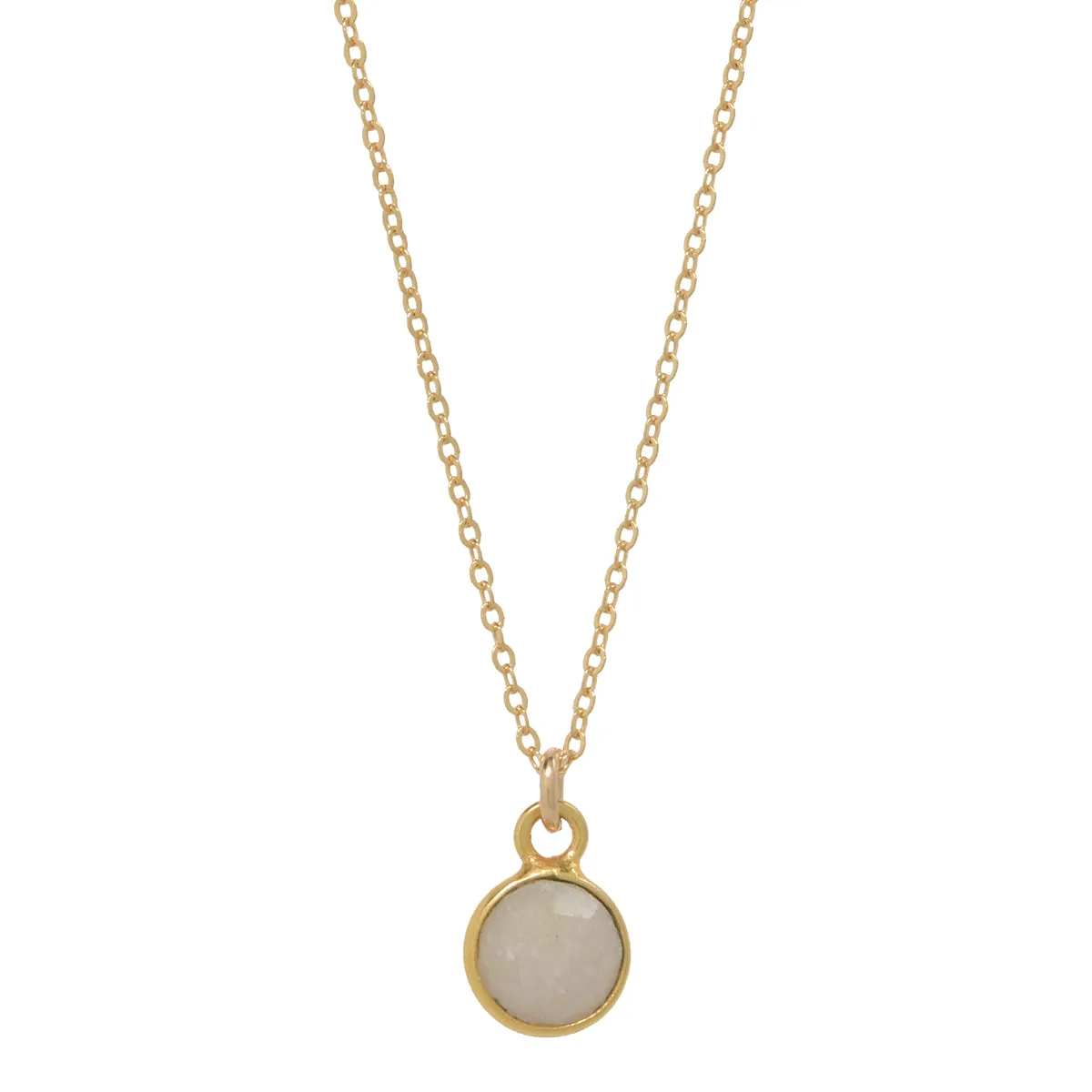 SALE - Tiny Bezel Stone Necklace (more colors)