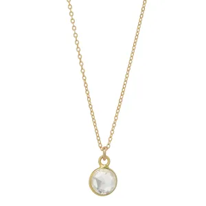 SALE - Tiny Bezel Stone Necklace (more colors)