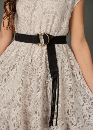 Sara Leather Belt in Black
