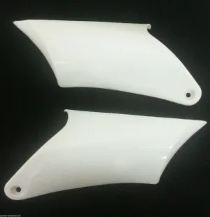 SCOOP09 SET OF WHITE REAR SIDE FAIRING PLASTICS FOR STORM 49CC MINI DIRT BIKE