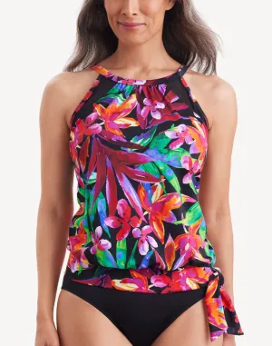 Secret Jungle High Neck Tankini Top