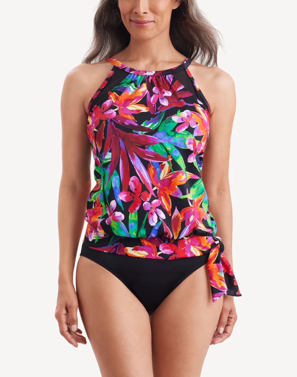 Secret Jungle High Neck Tankini Top