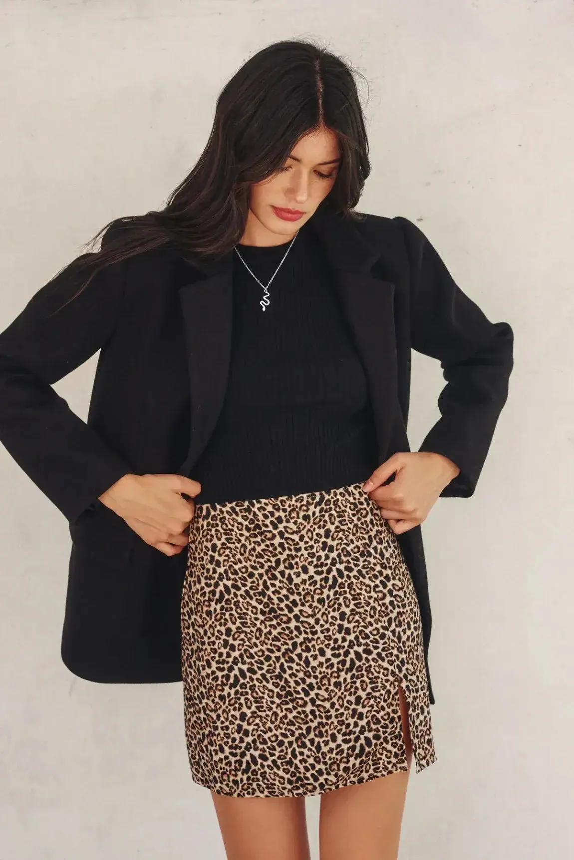 SEEING SPOTS LEOPARD ANIMAL MINI SKIRT