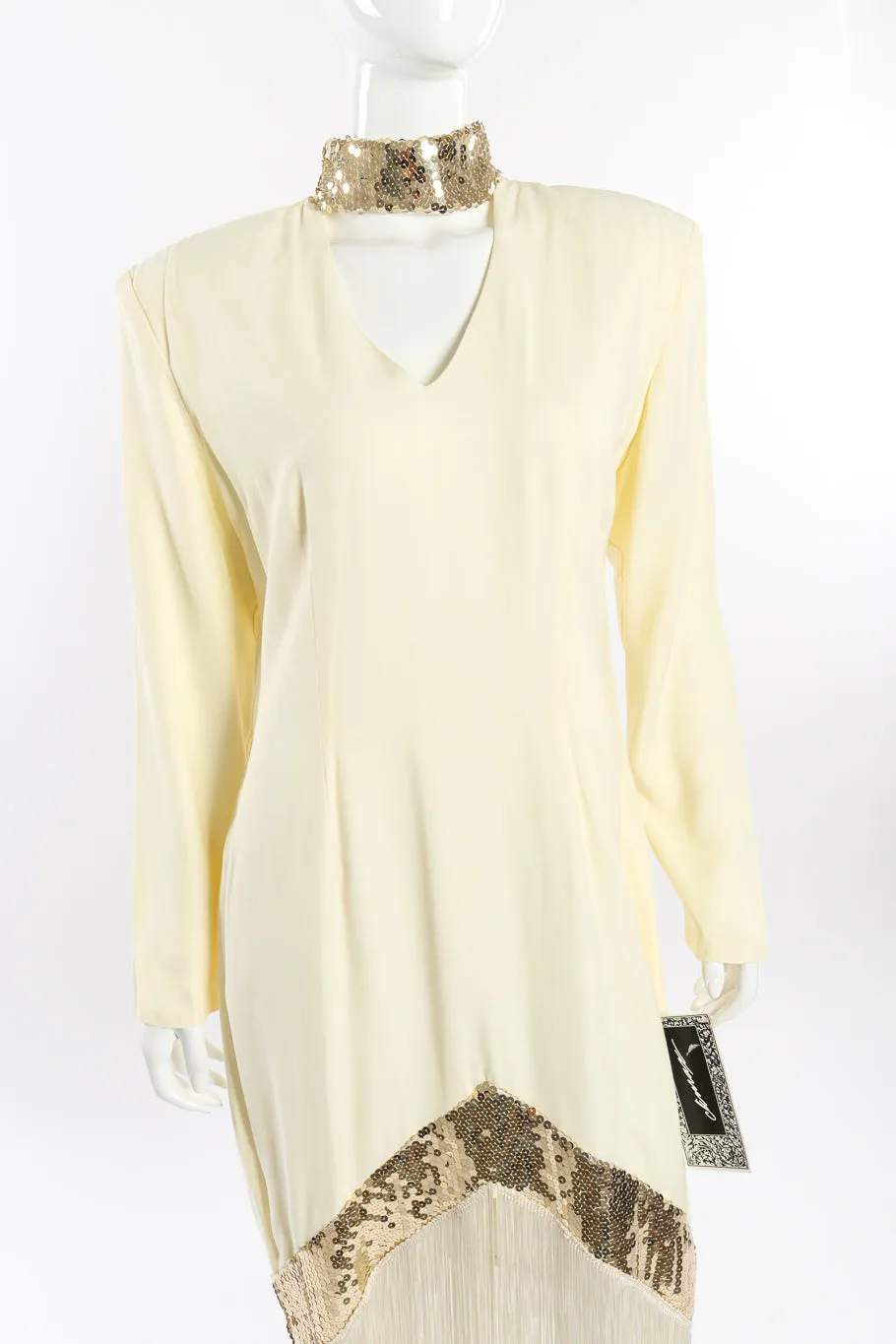 Sequin Fringe Drop Waist Dress
