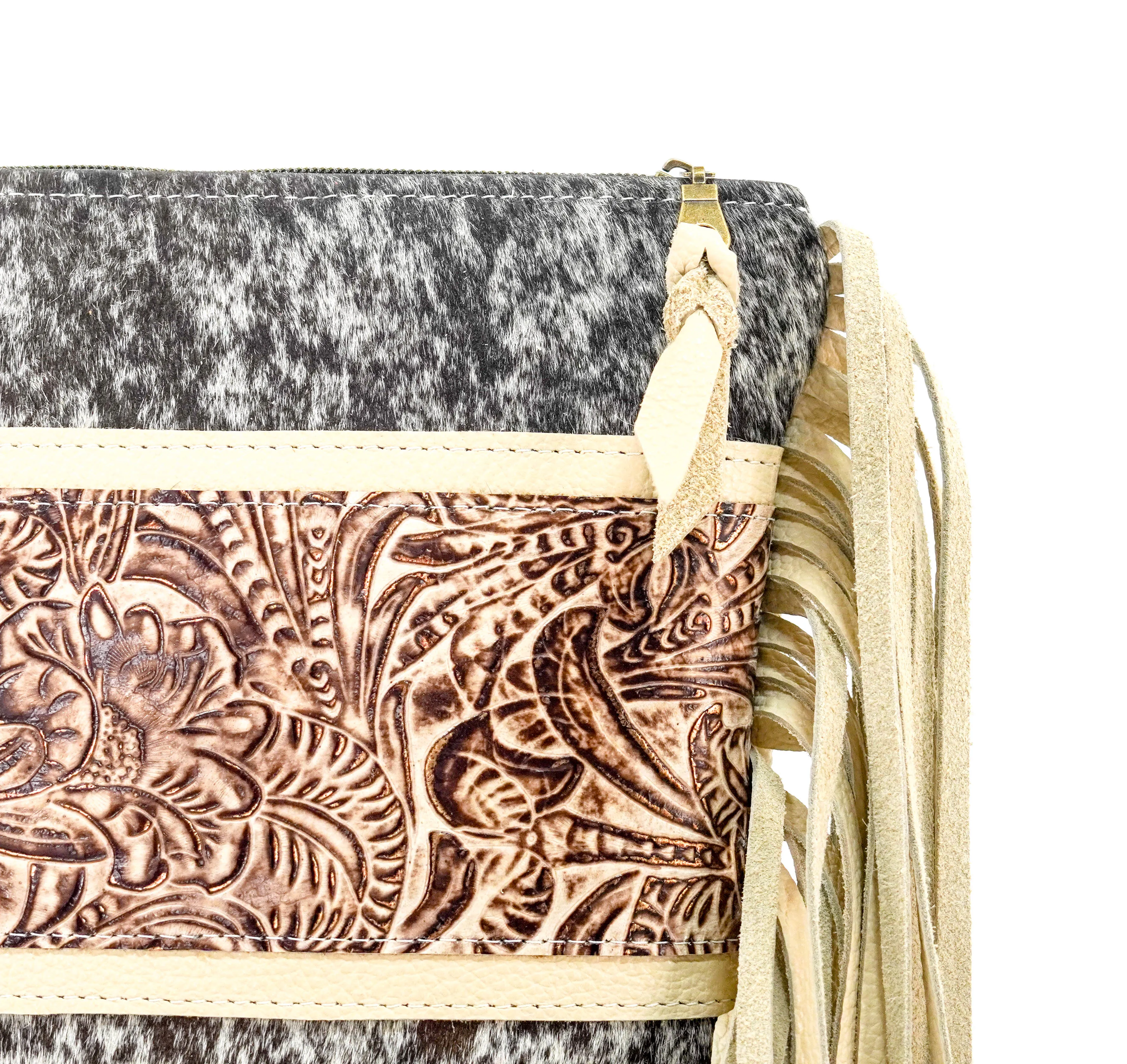 Shania - Black & White w/ Ivory & Brown Dallas Tool