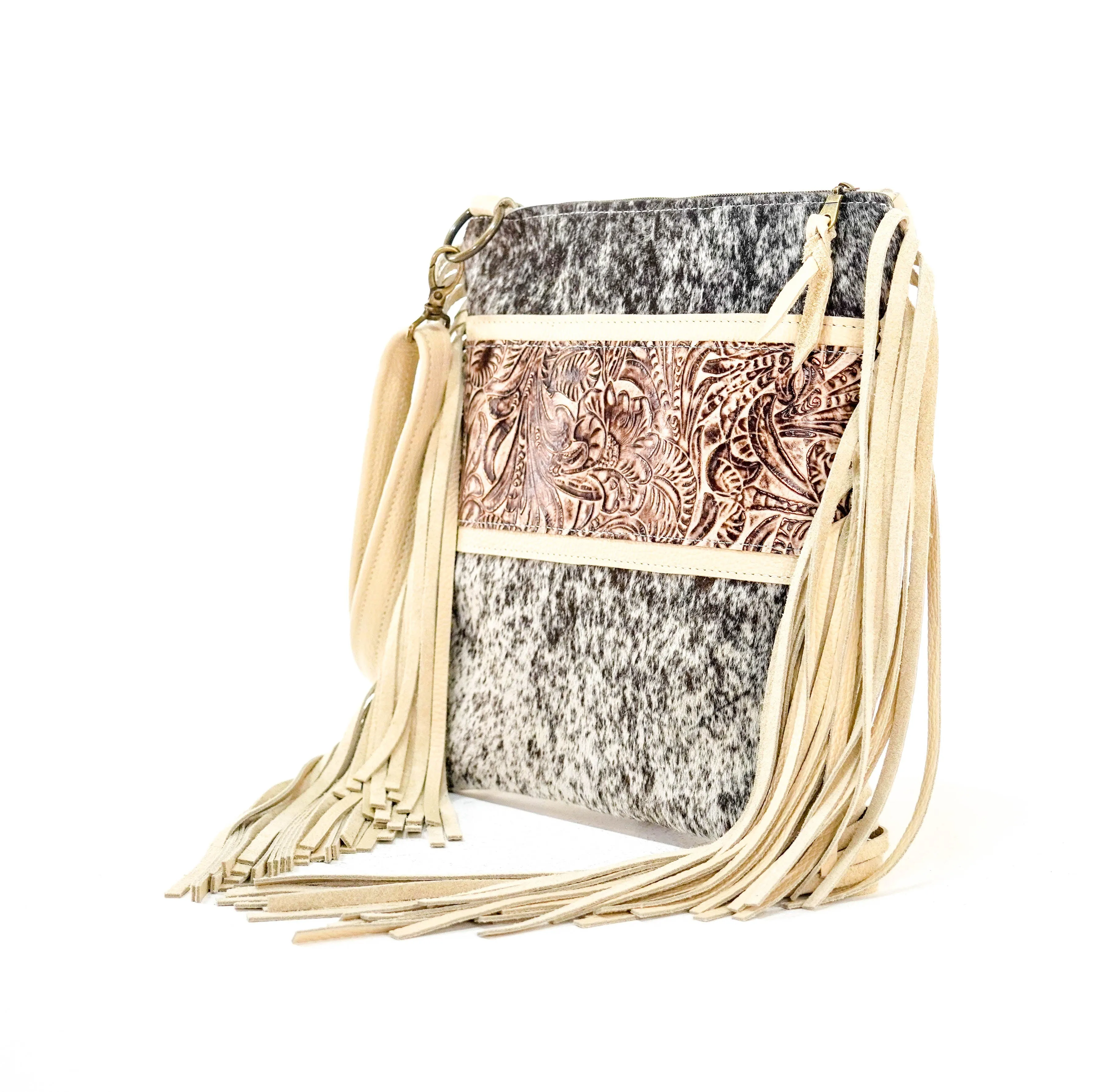 Shania - Black & White w/ Ivory & Brown Dallas Tool