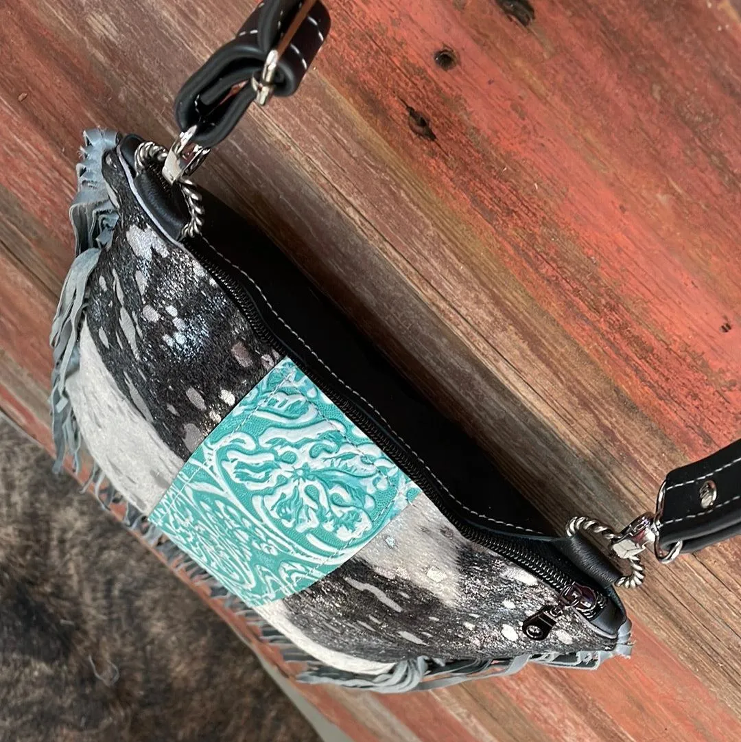 Shania - Silver Acid w/ Turquoise Sand Tool