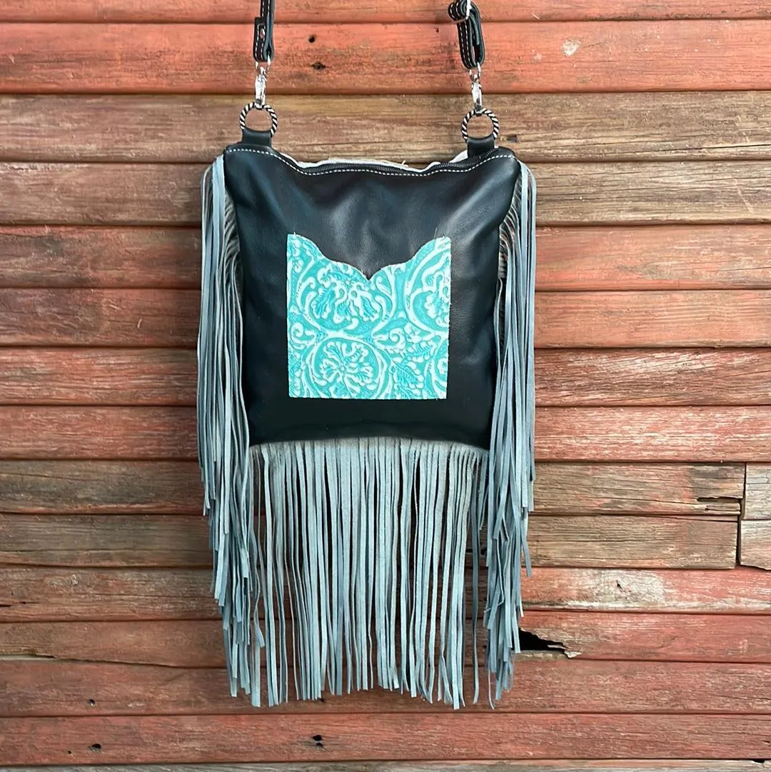 Shania - Silver Acid w/ Turquoise Sand Tool