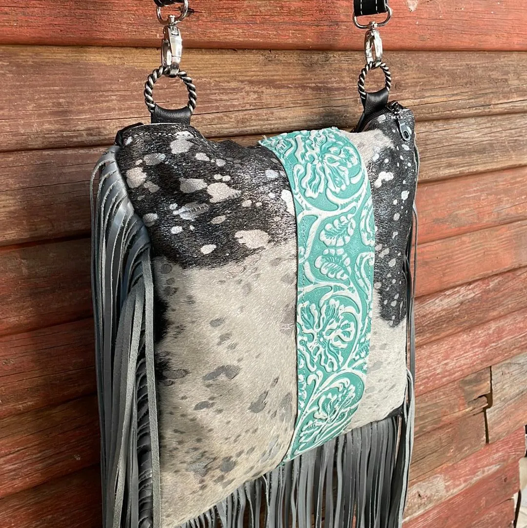 Shania - Silver Acid w/ Turquoise Sand Tool