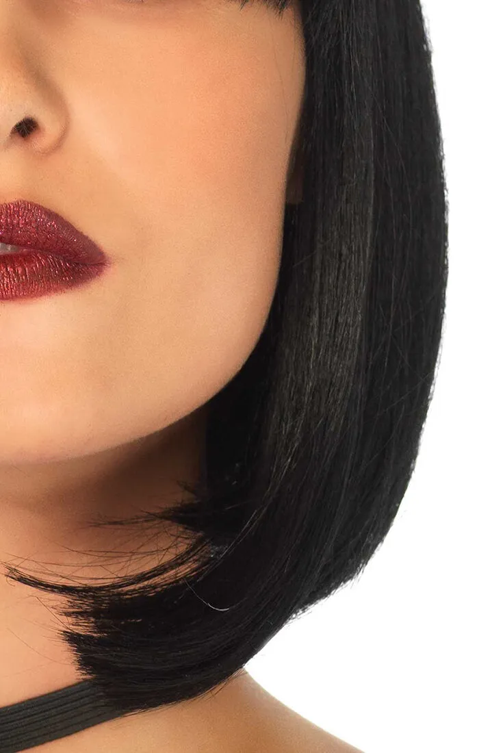 Short black bob wig
