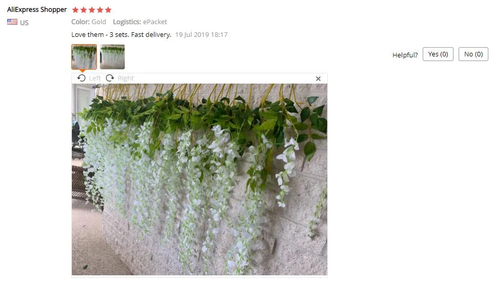 Silk Wisteria Flower Vines