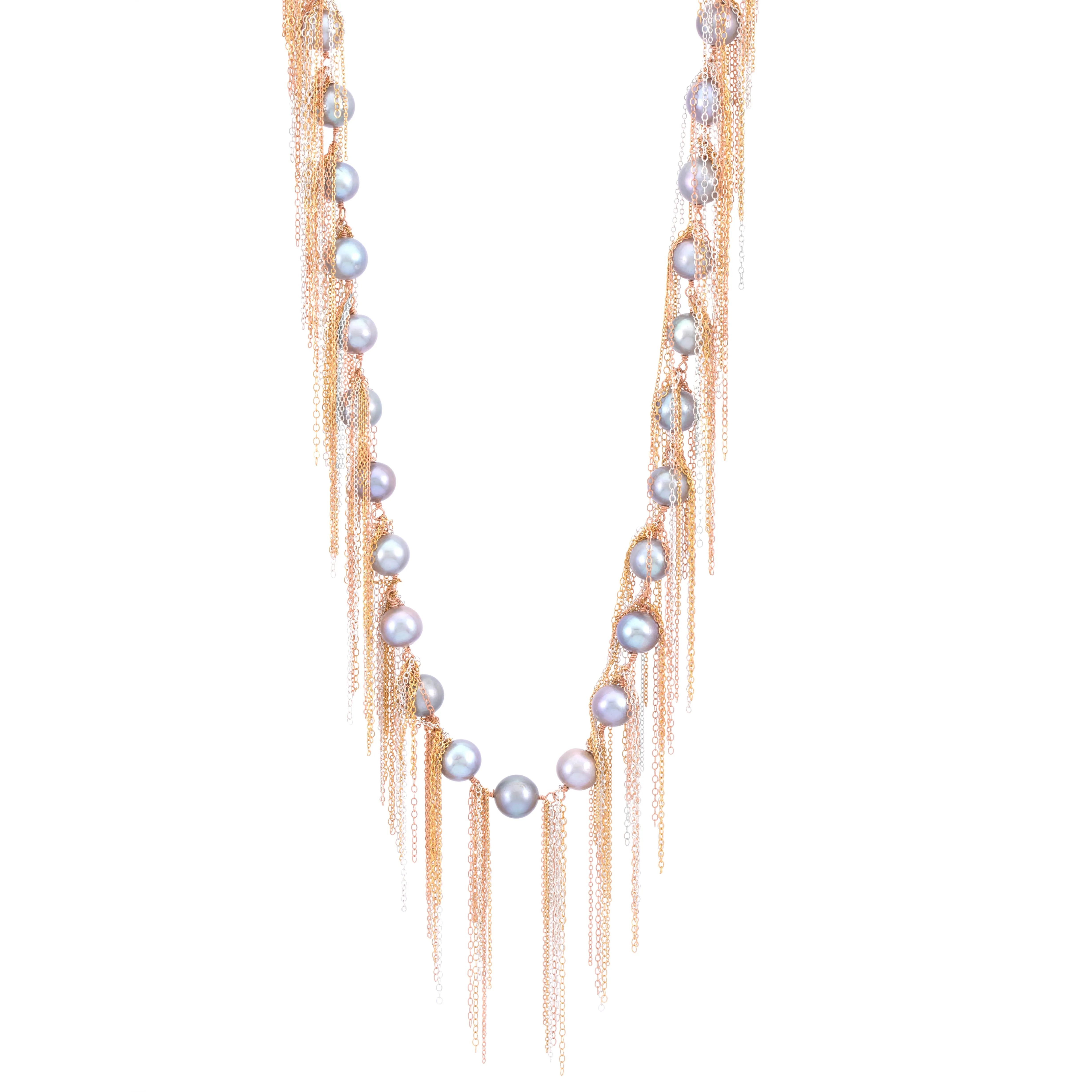 Silver Fringe 18" Necklace