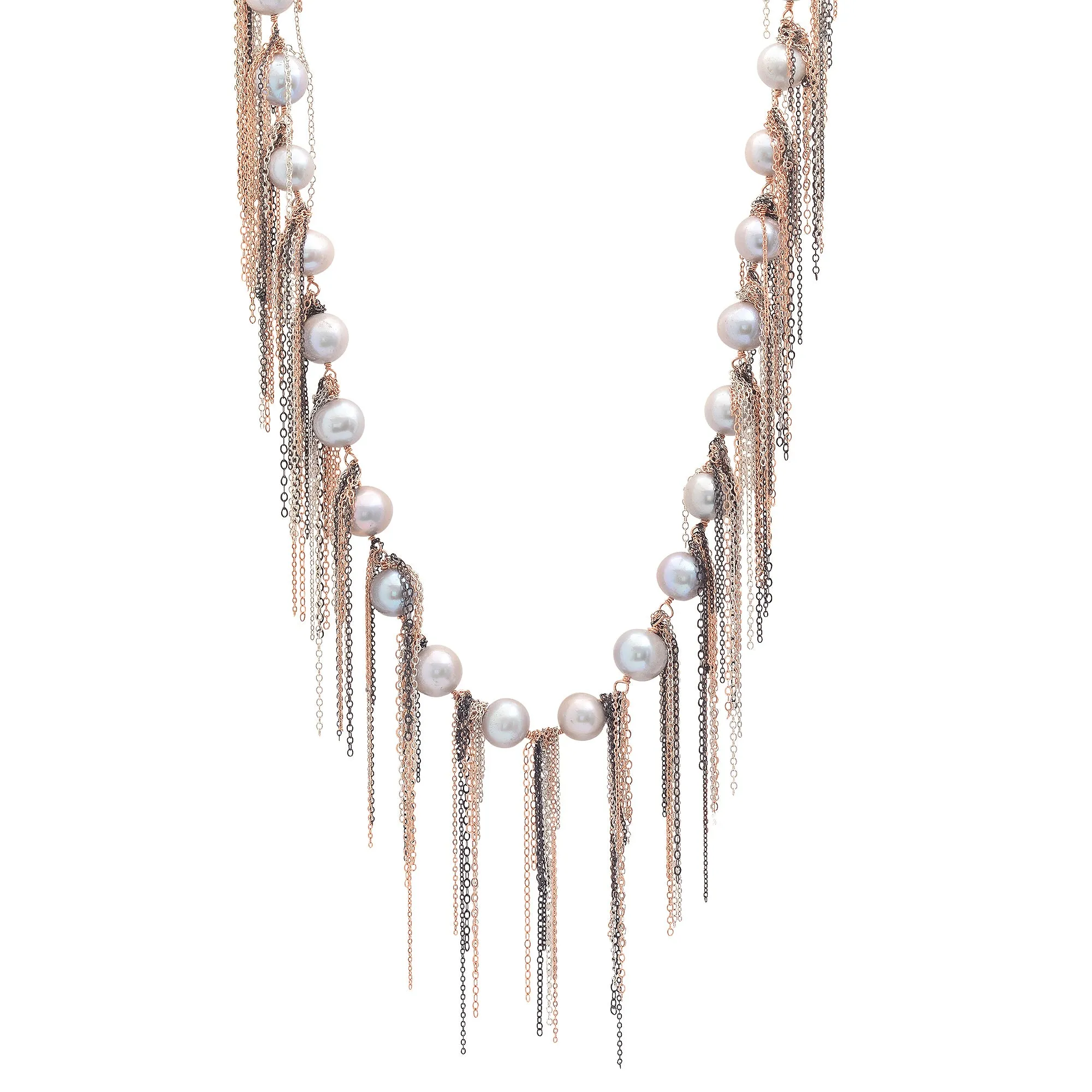 Silver Fringe 18" Necklace