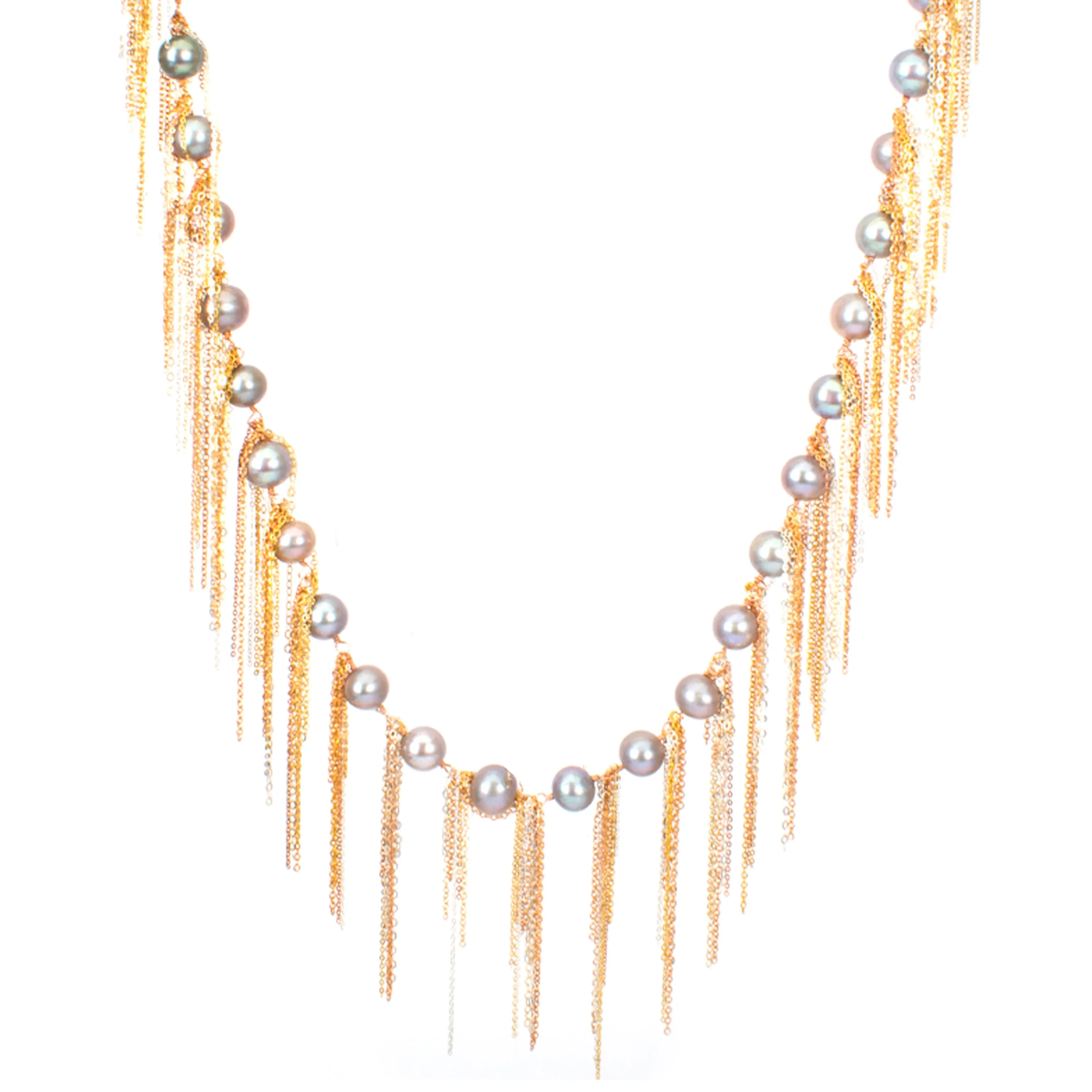 Silver Fringe 18" Necklace