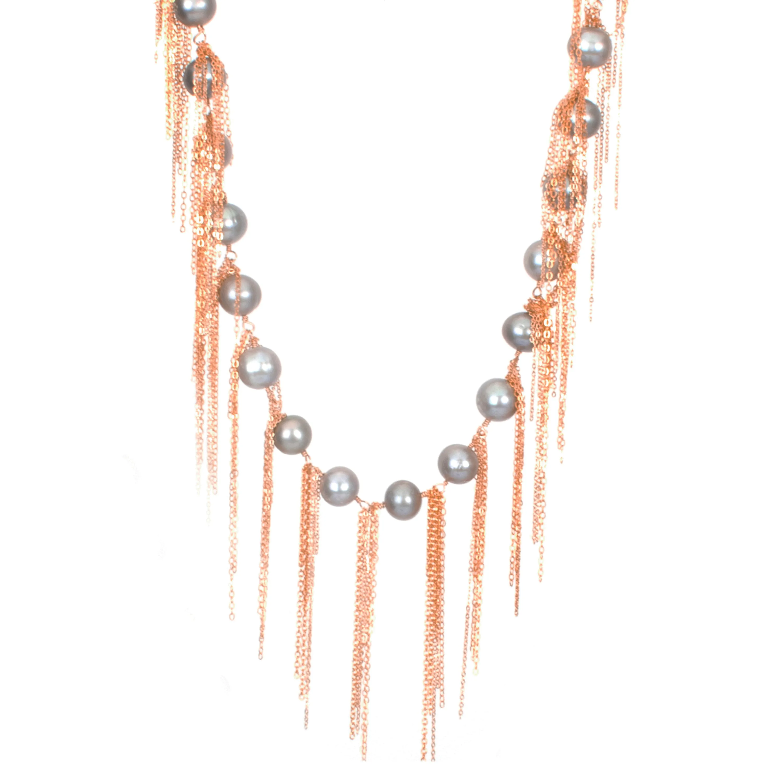 Silver Fringe 31" Necklace