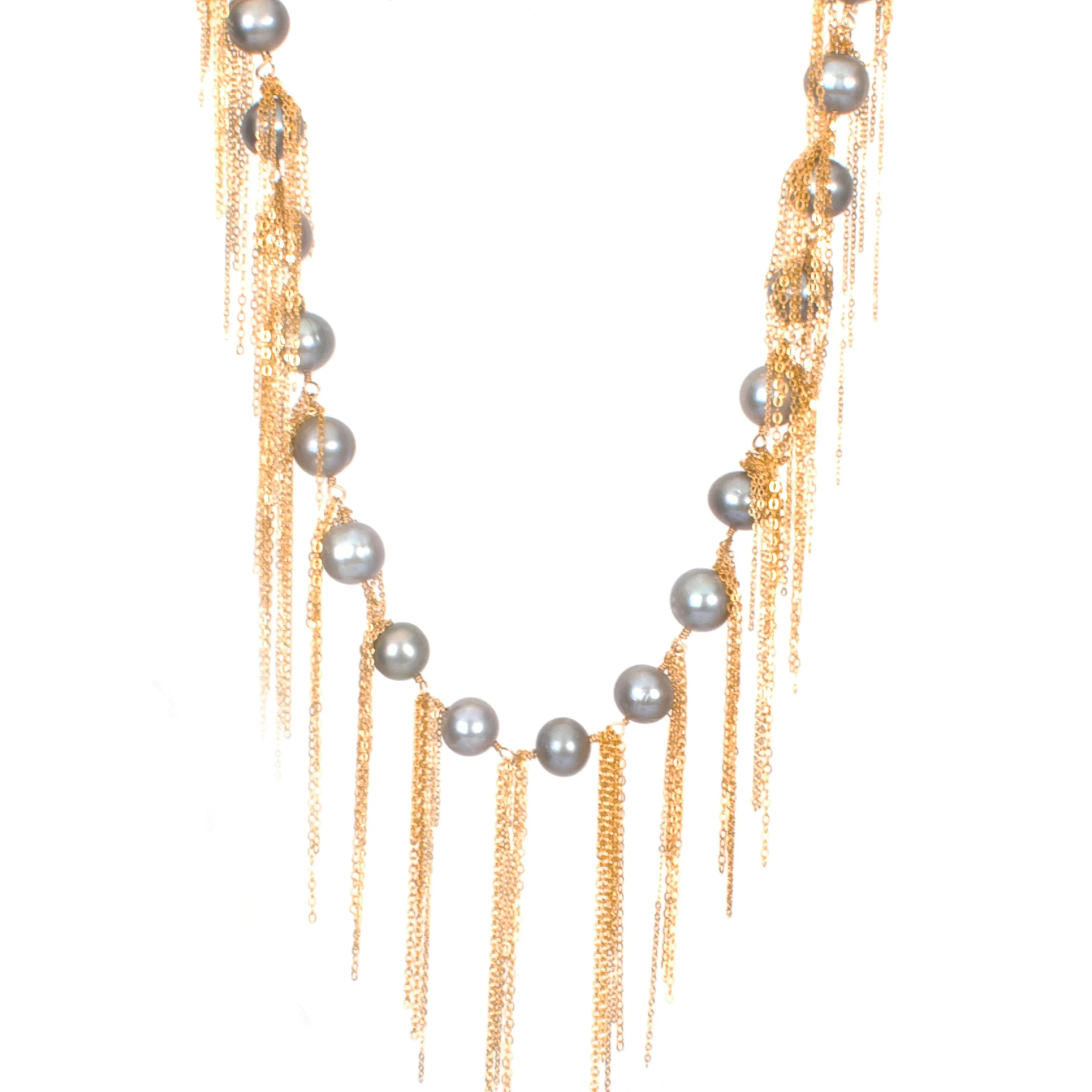 Silver Fringe 31" Necklace