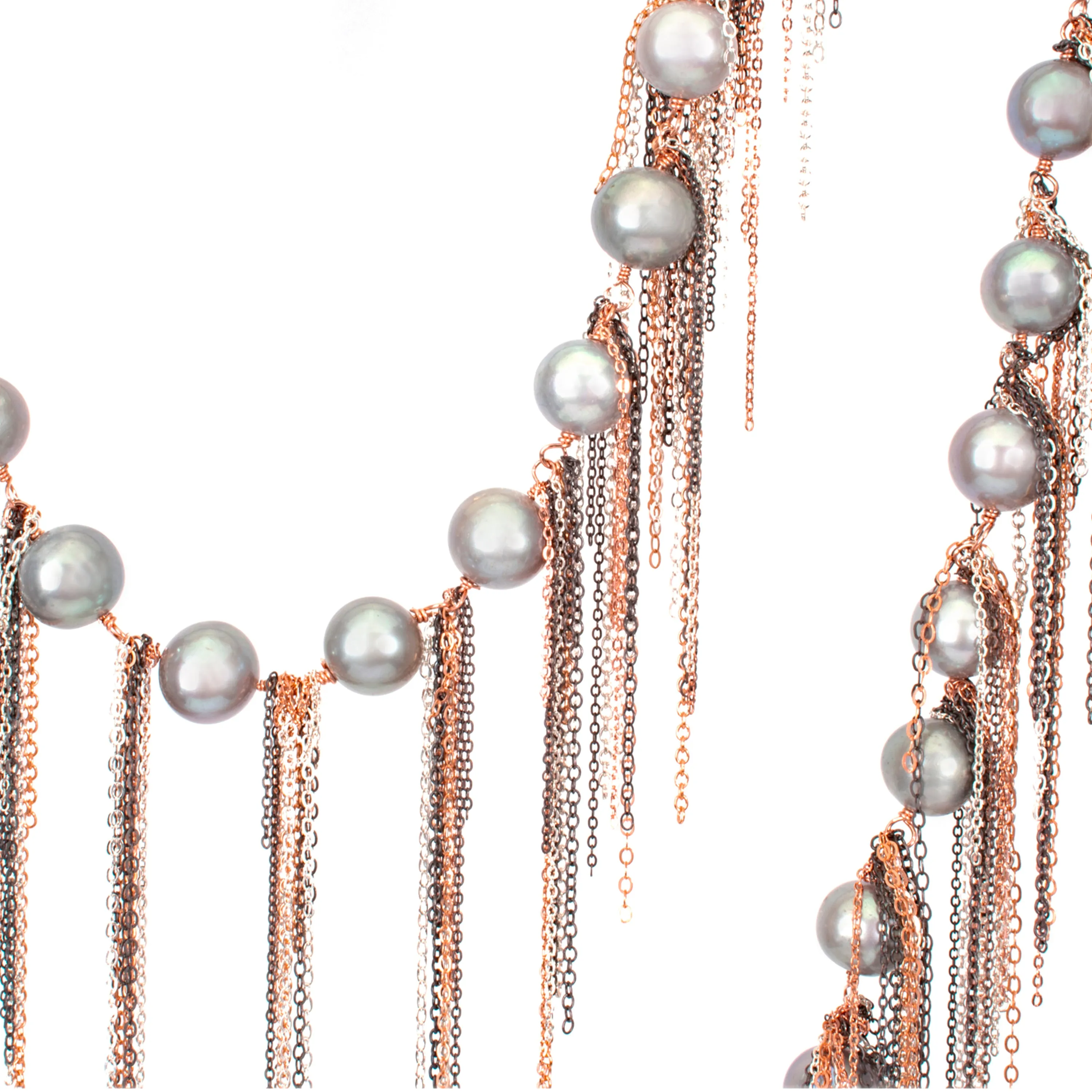 Silver Fringe 62" Necklace