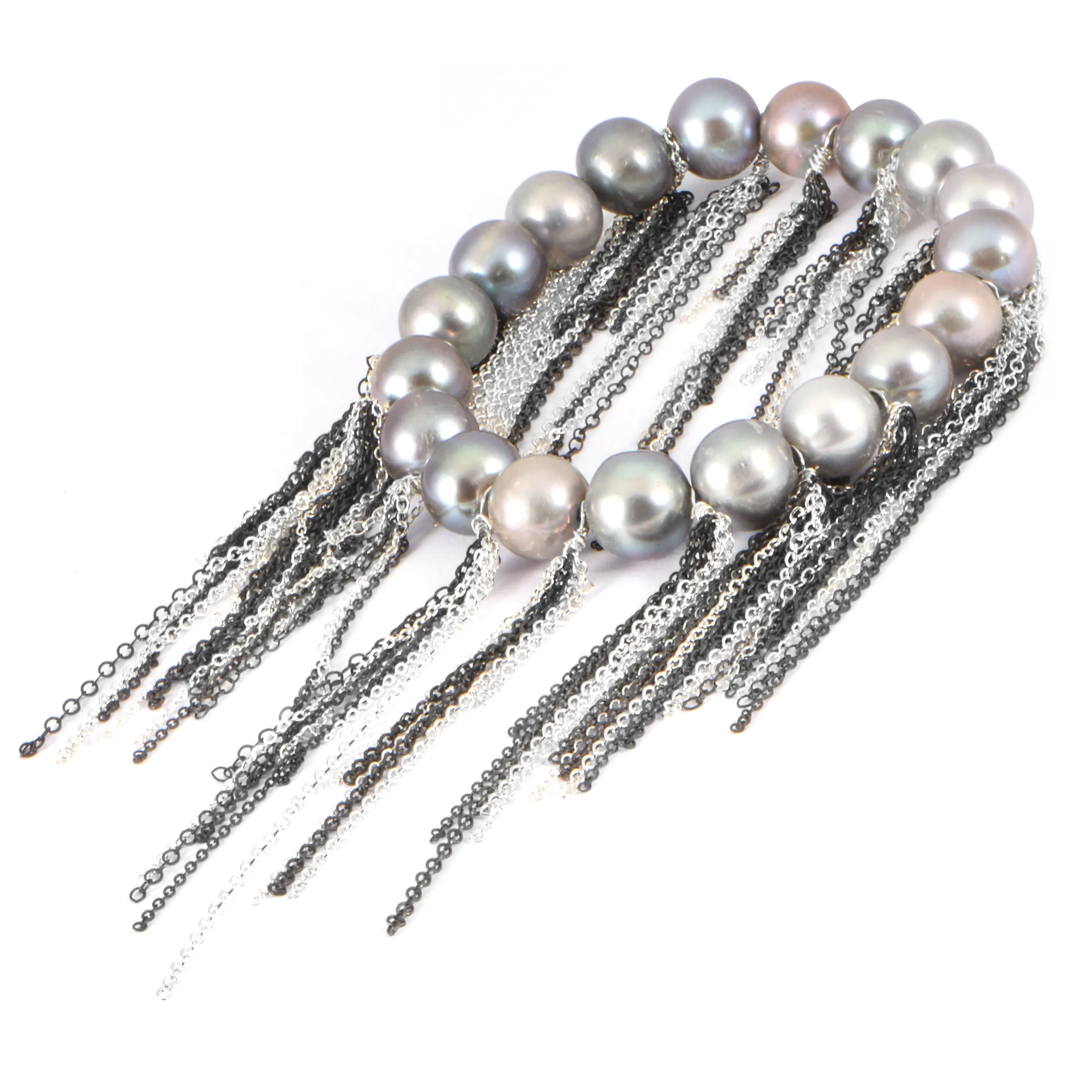 Silver Fringe Bracelet