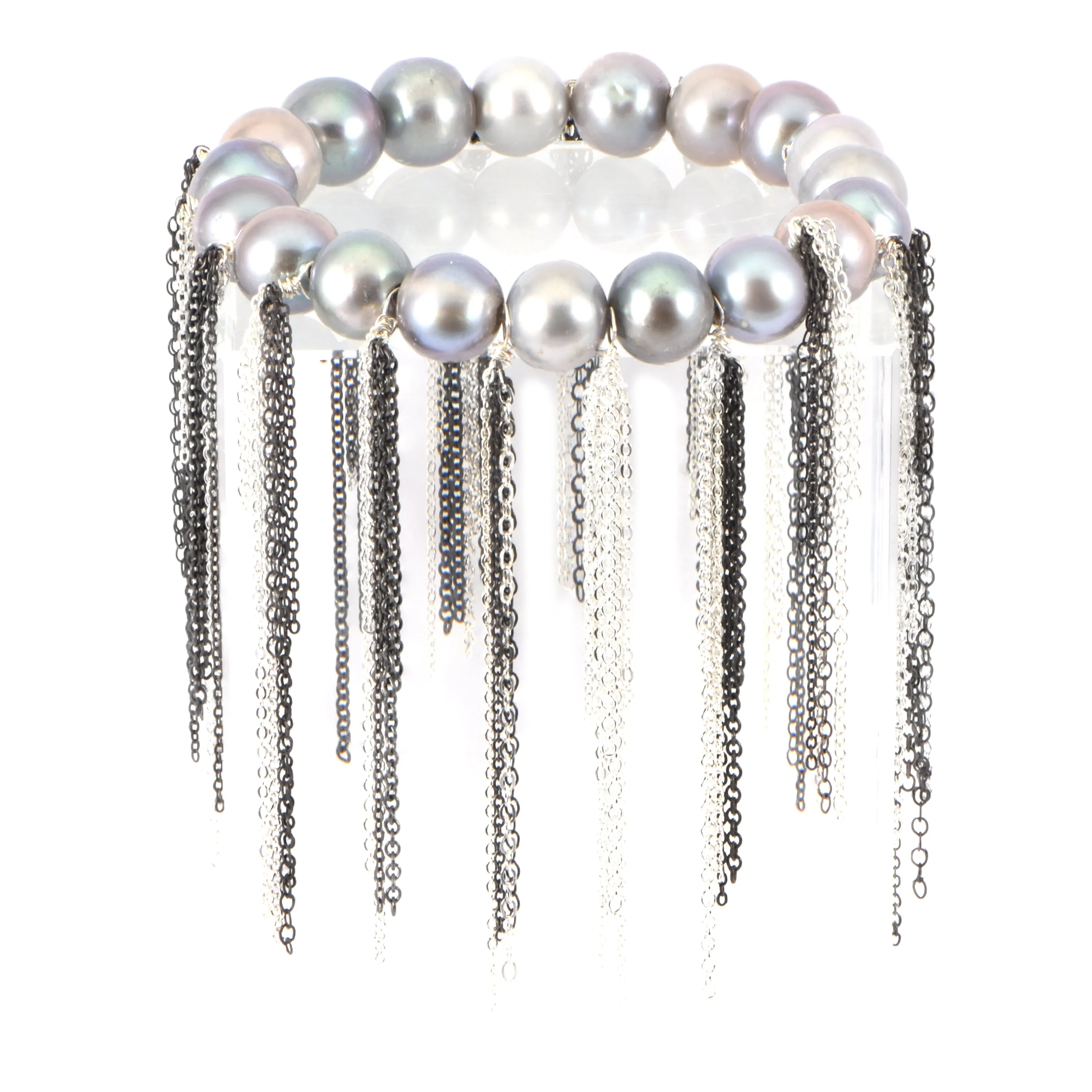 Silver Fringe Bracelet