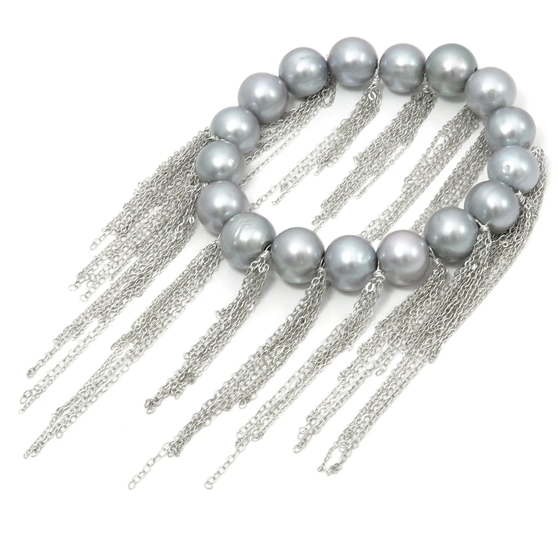 Silver Fringe Bracelet