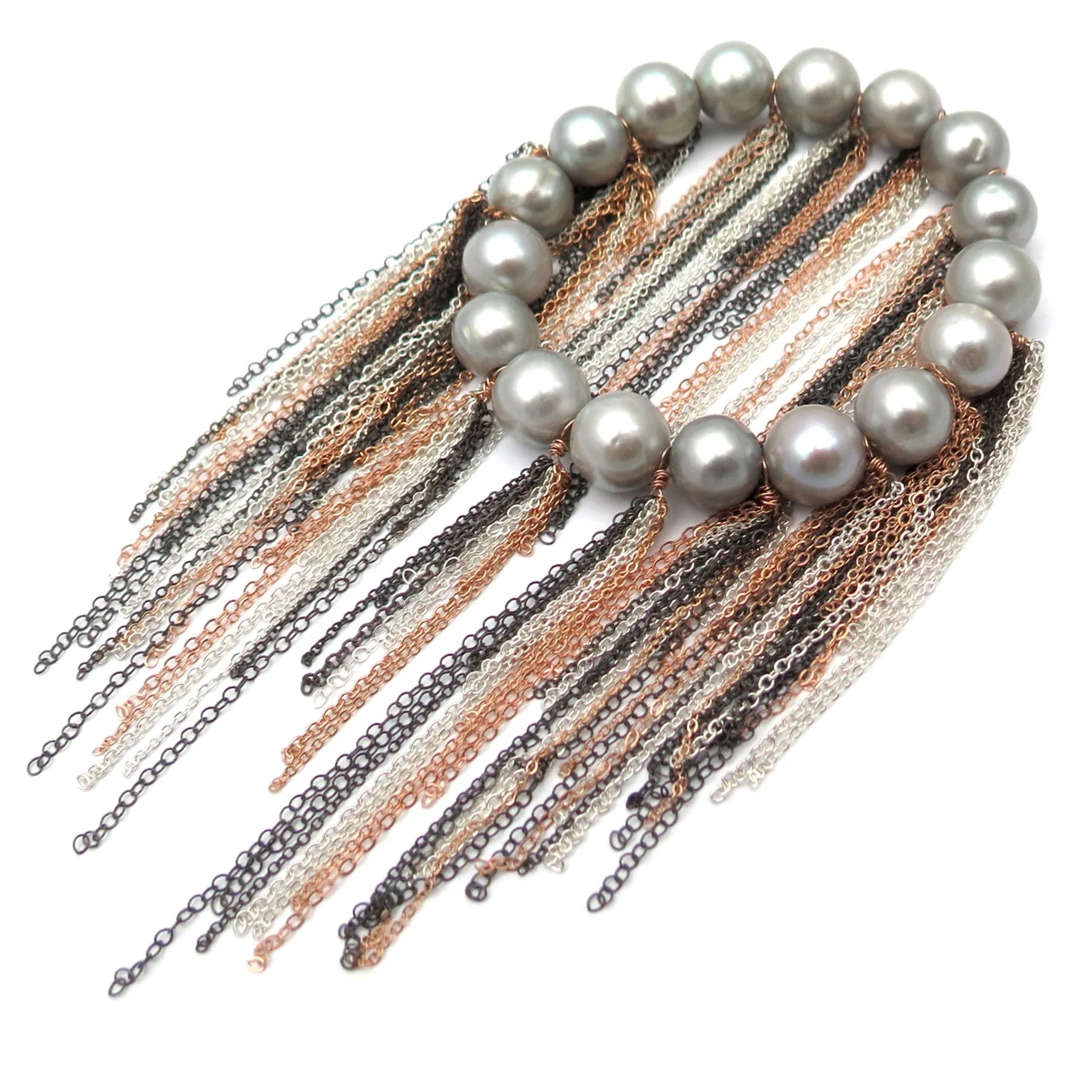 Silver Fringe Bracelet