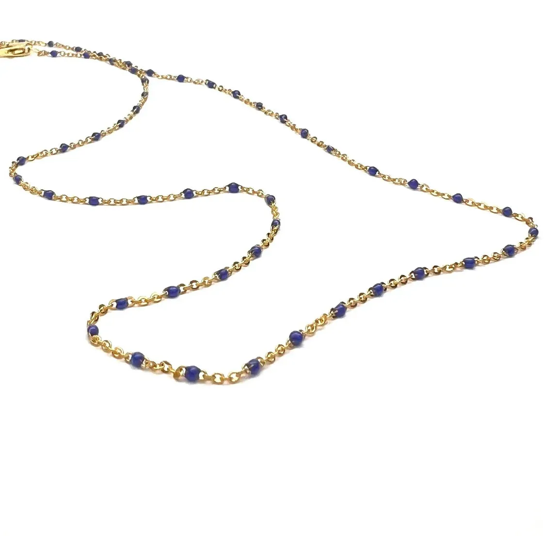 Silver Girl Tiny Enamel Dot Necklace
